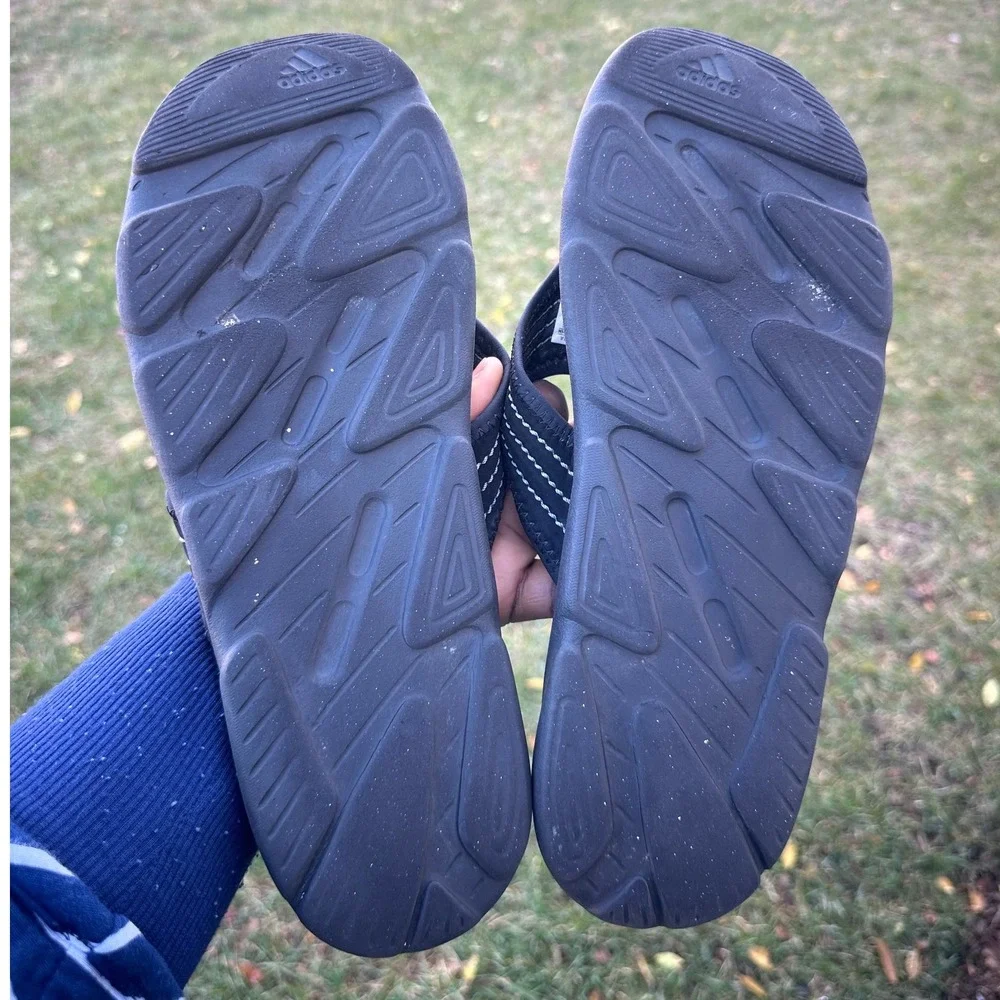 Adidas Raggmo Thong SC Men's Flip Flop Sandals‎ Size 9 Black